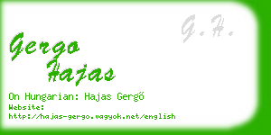 gergo hajas business card